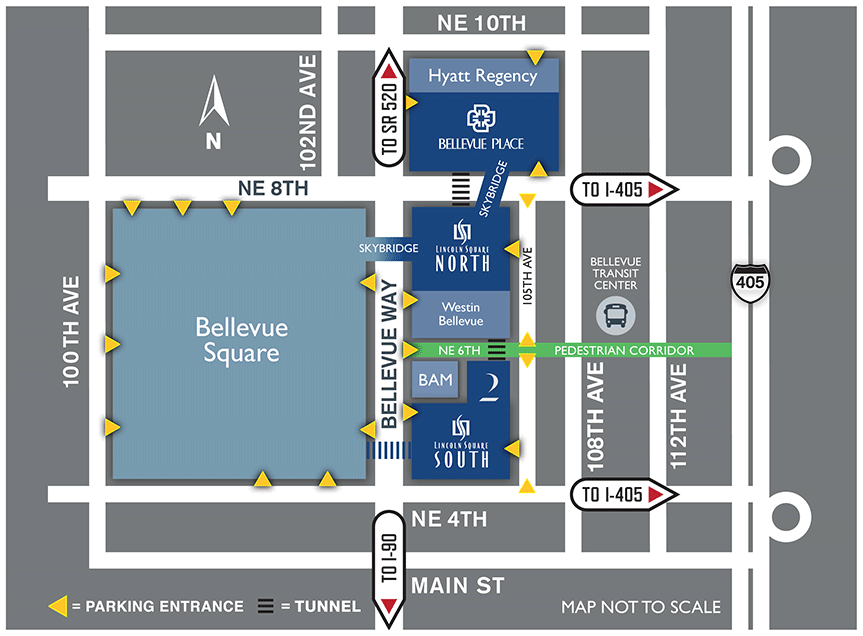 The Bellevue Collection Parking Map